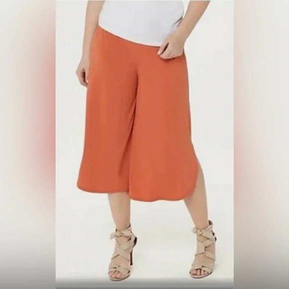 🚨Sale🚨!! New G.I.L.I Wide Leg Crop Pants Size Large - Picture 6 of 9